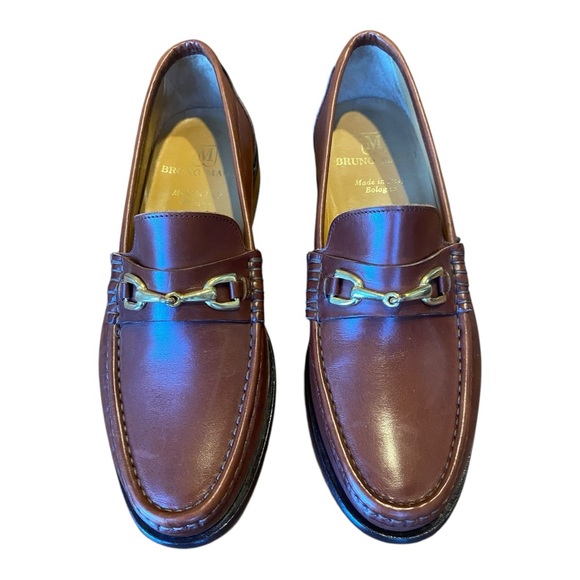 Bruno Magli Kurt Mens Cognac Loafers Size 8 - Picture 3 of 9